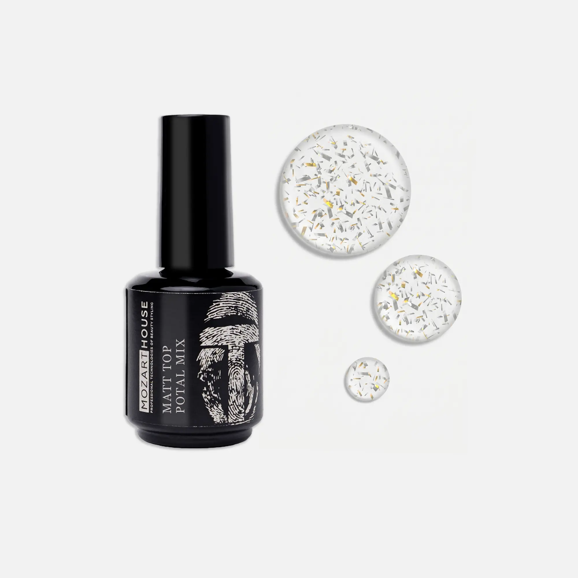 Топовое покрытие GEL POLISH MATT TOP POTAL MIX, 15 мл