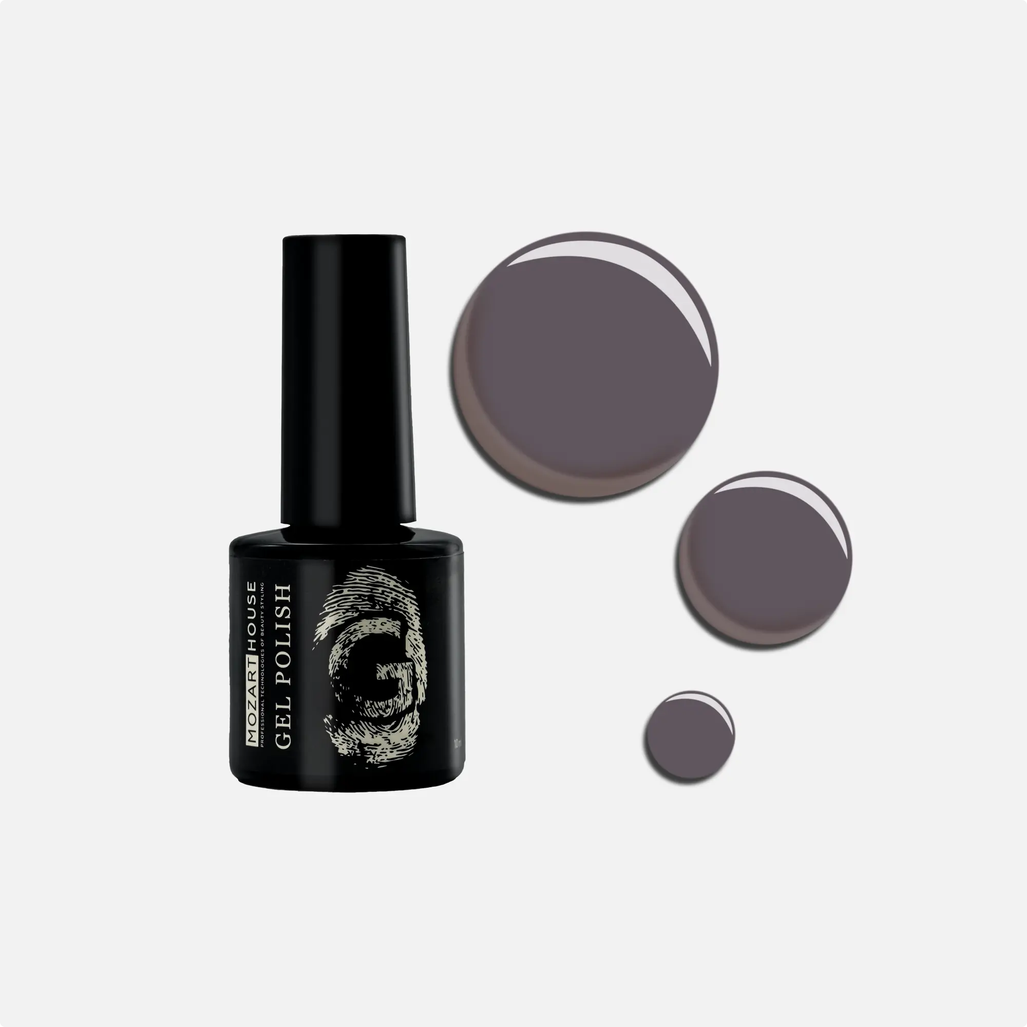 Гель-лак GEL POLISH Gray violet MH 10мл 