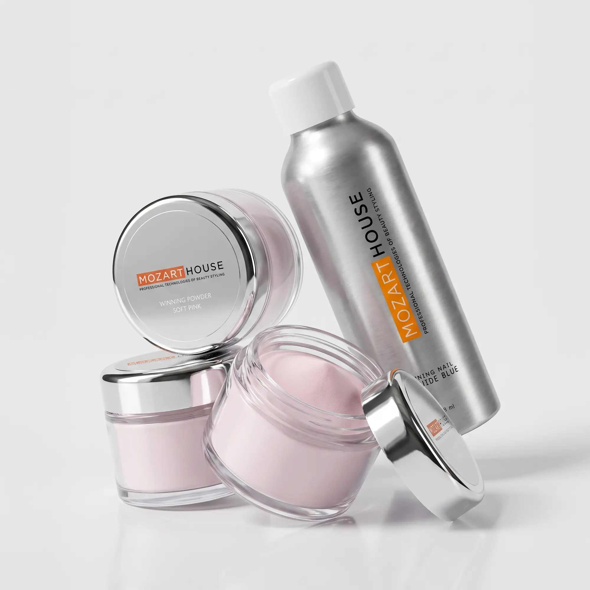 Акриловая пудра нежно-розовая Winning Powder Soft Pink, 32 гр