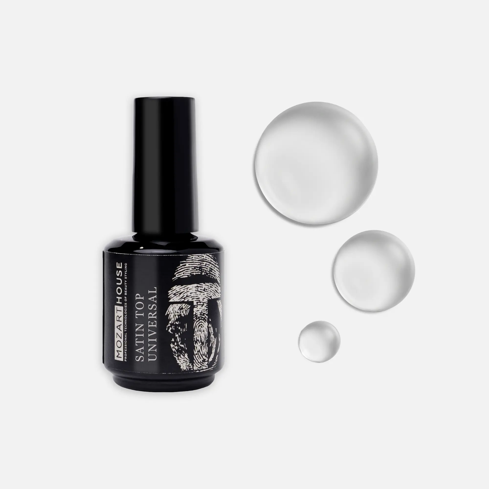 Топовое покрытие GEL POLISH SATIN TOP UNIVERSAL, 15 мл