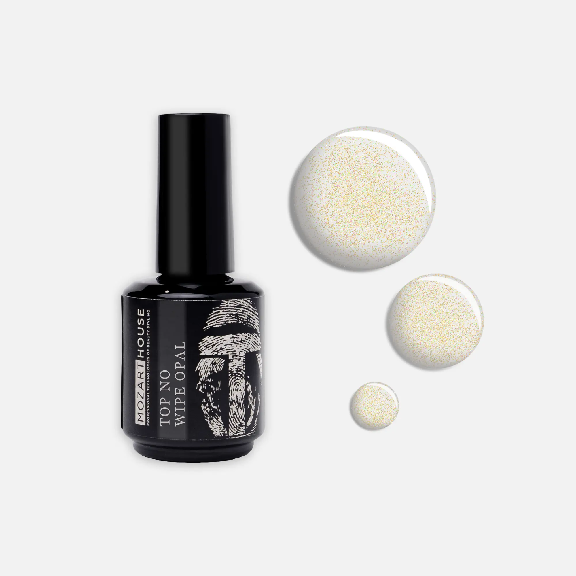 Топовое покрытие GEL POLISH Top no wipe opal, 15 мл