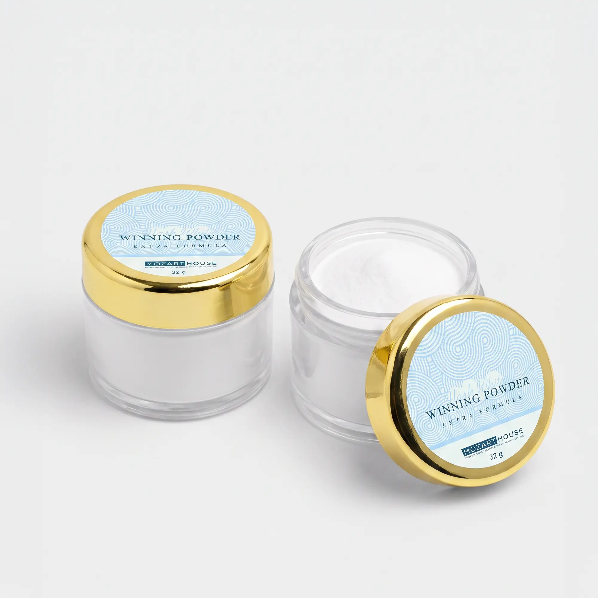 Акриловая пудра быстрого моделирования белая Winning Powder FLASH WHITE, 32, 60 гр