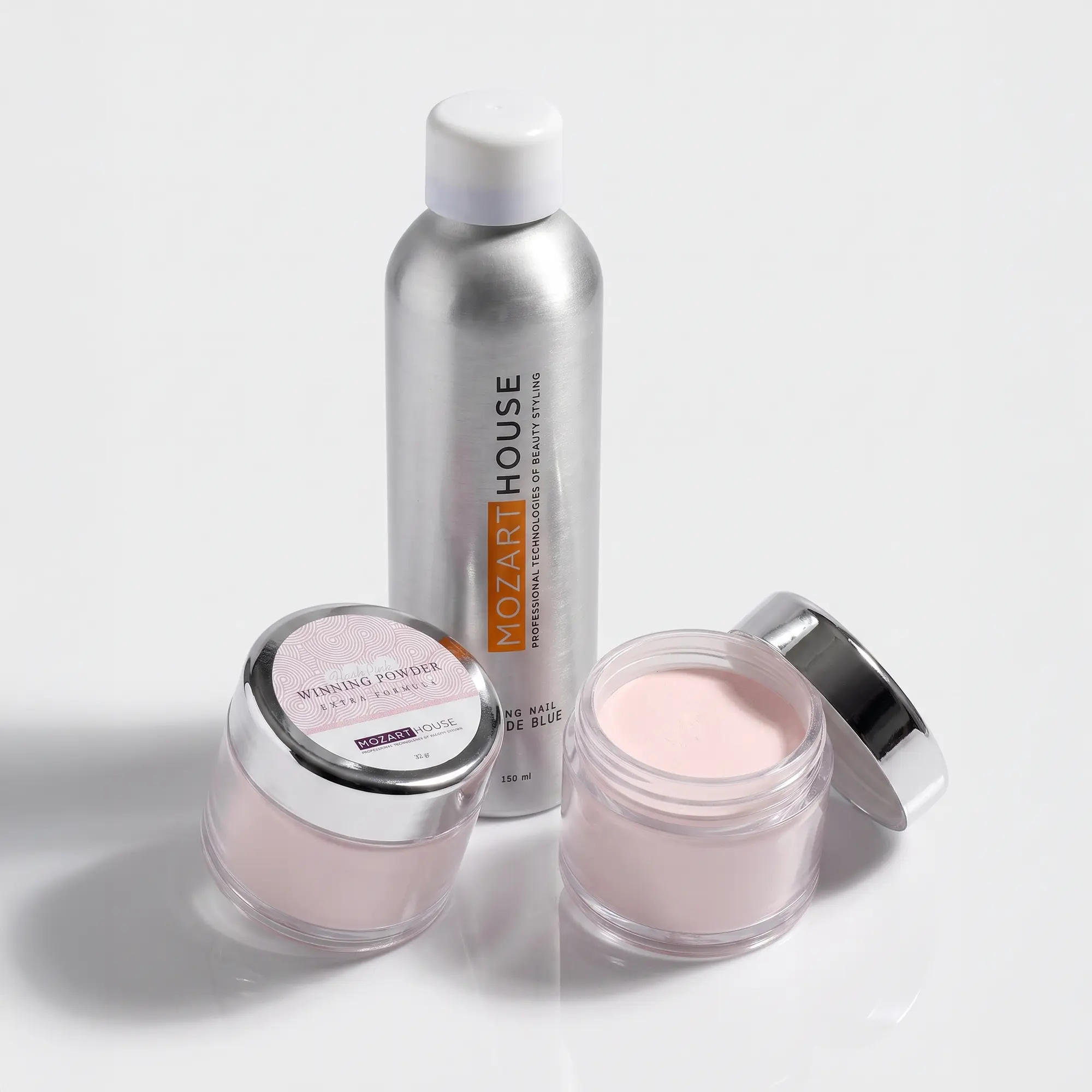 Акриловая пудра быстрого моделирования розовая Winning Powder FLASH PINK, 32 гр