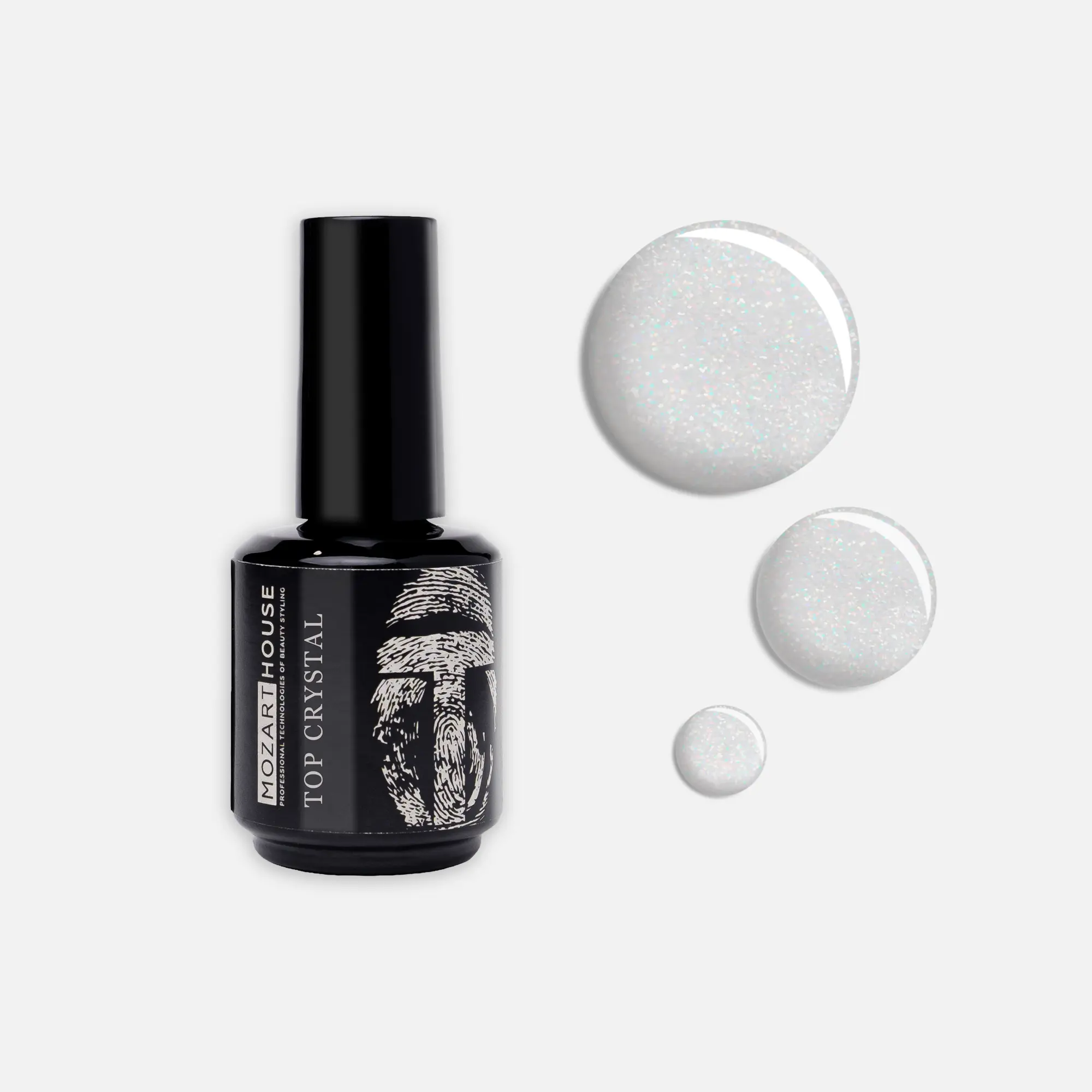 Топовое покрытие GEL POLISH TOP CRYSTAL, 15 мл