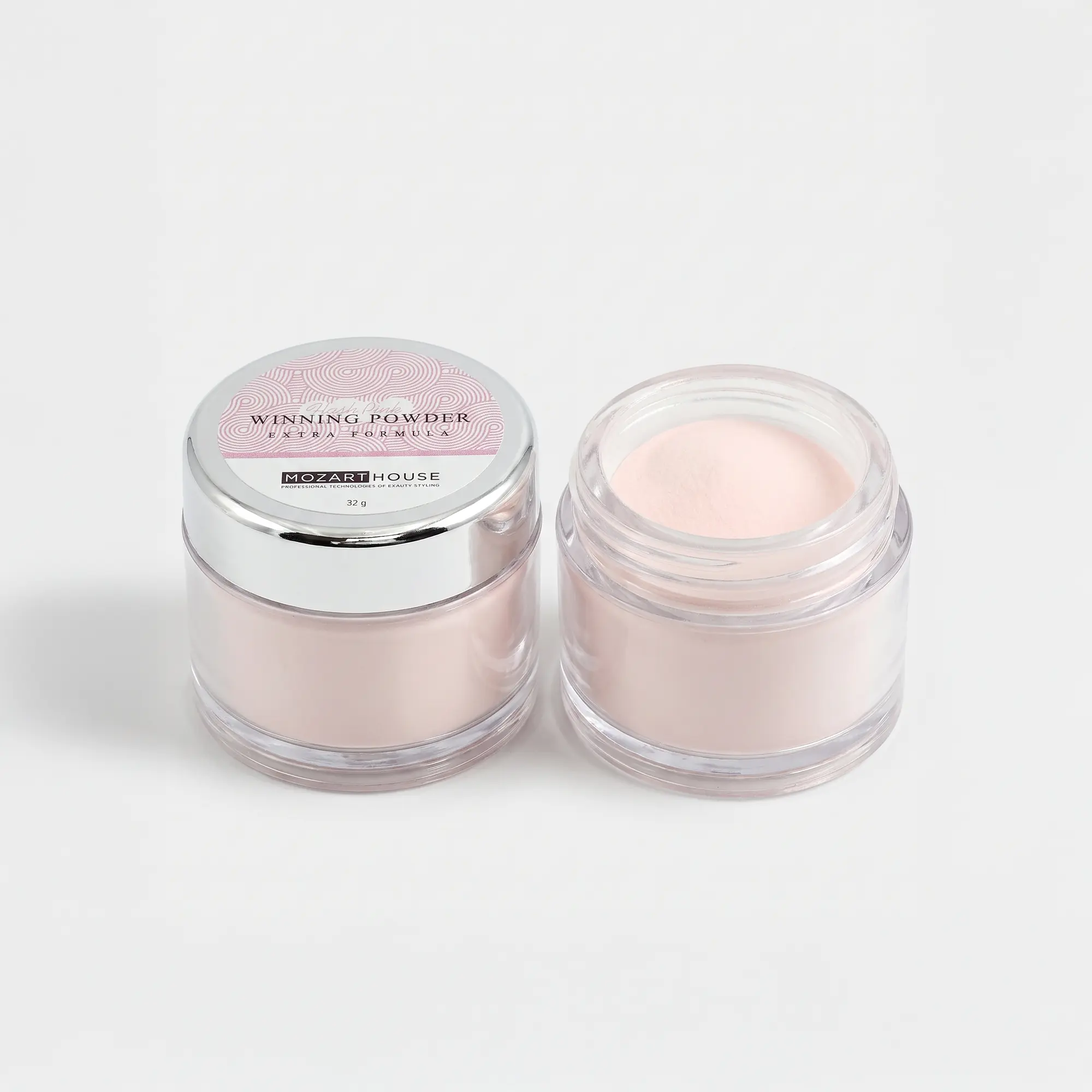 Акриловая пудра быстрого моделирования розовая Winning Powder FLASH PINK, 32 гр