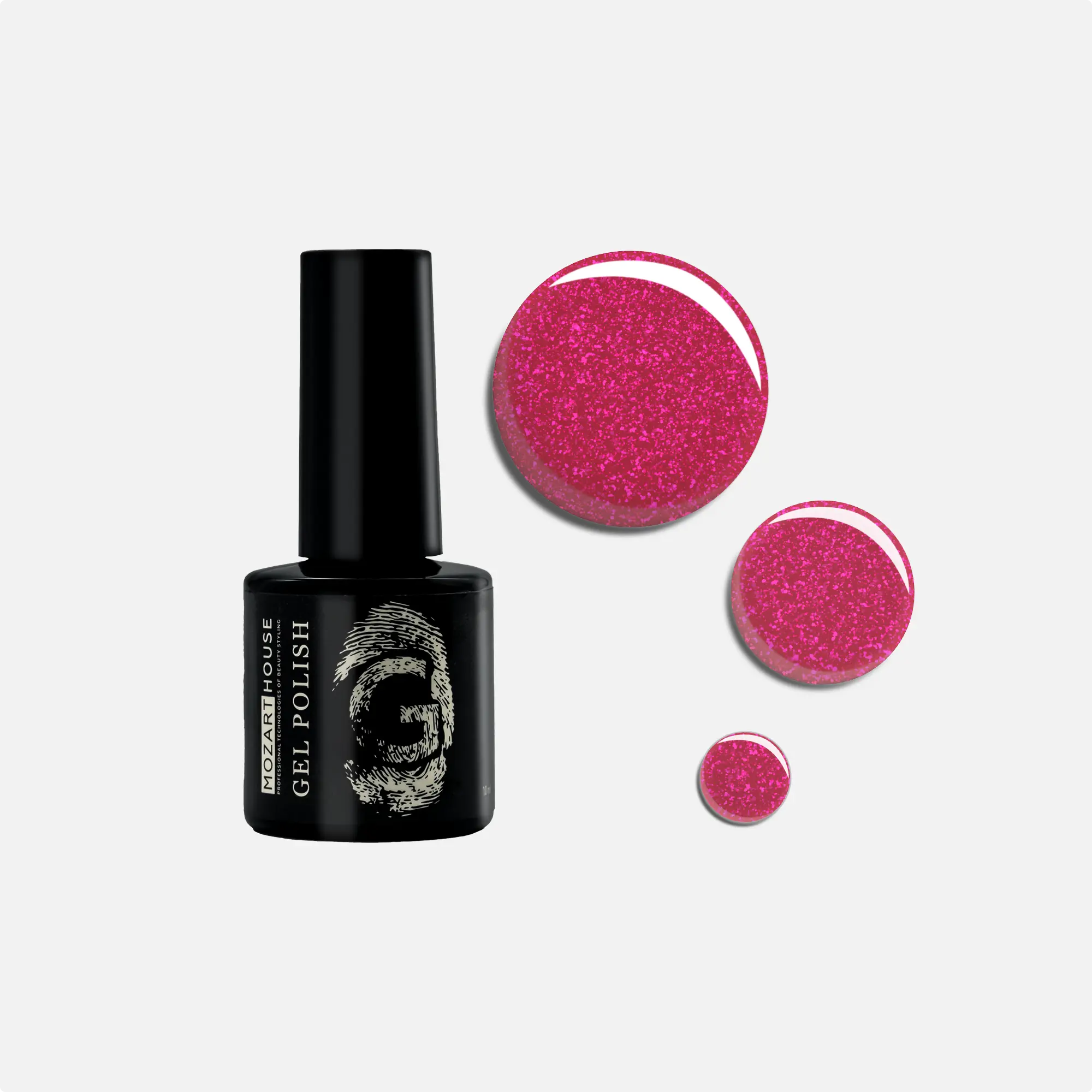 Гель-лак GEL POLISH Sparkling RUBY, 10мл
