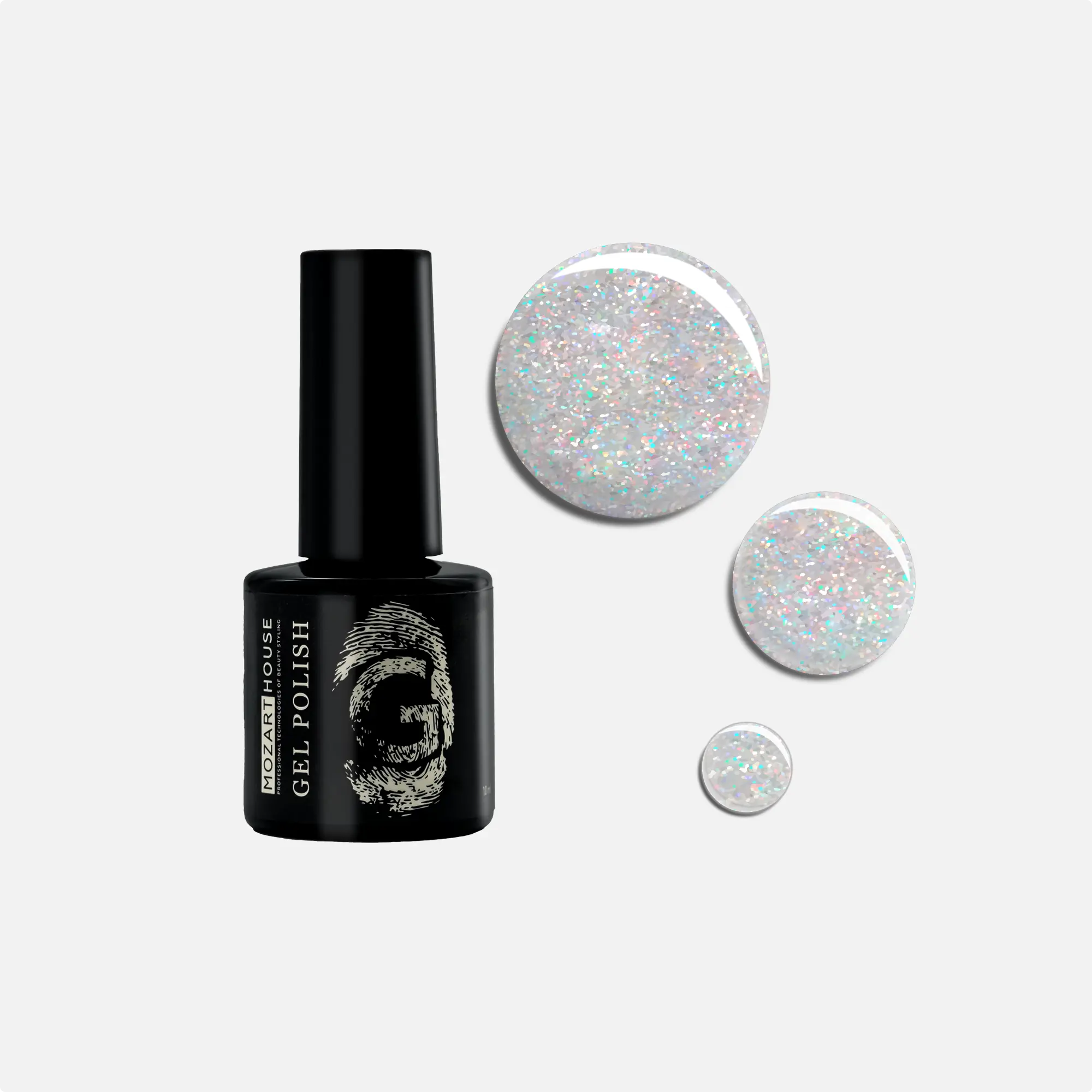 Гель-лак GEL POLISH Sparkling SILVER, 10мл