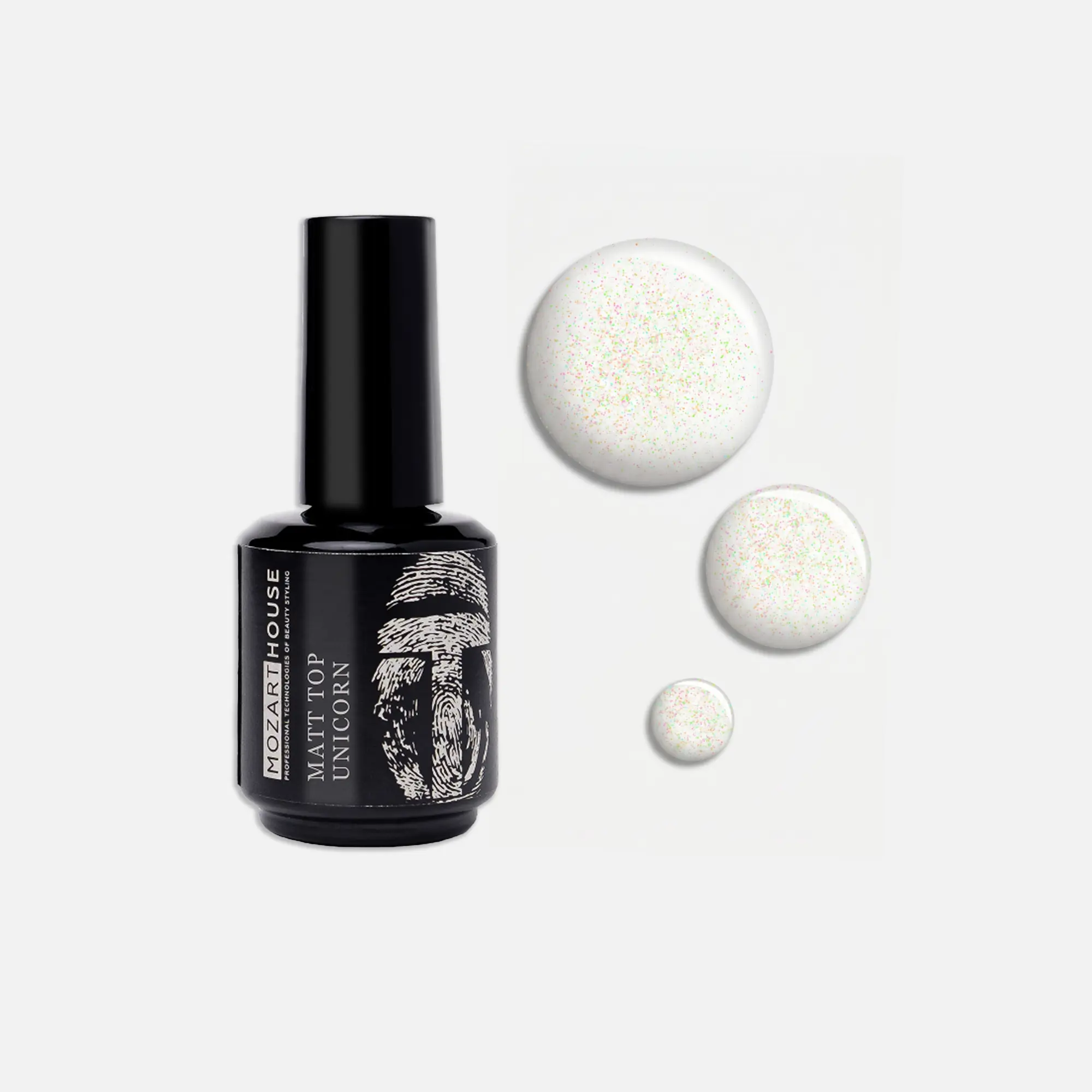 Топовое покрытие GEL POLISH MATT TOP UNICORN, 15 мл