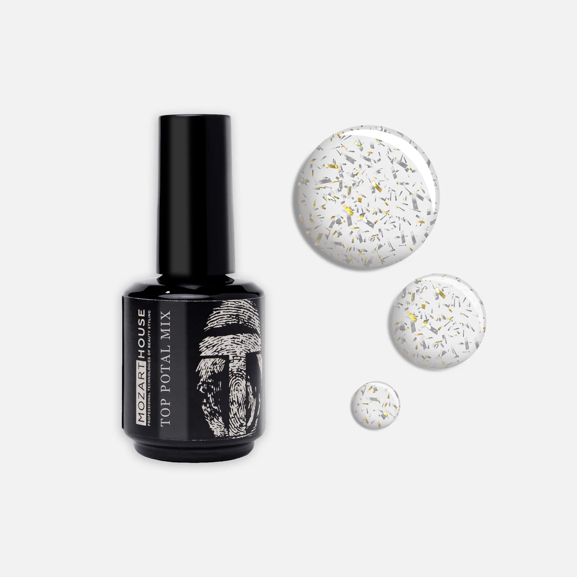 Топовое покрытие GEL POLISH TOP POTAL MIX, 15 мл