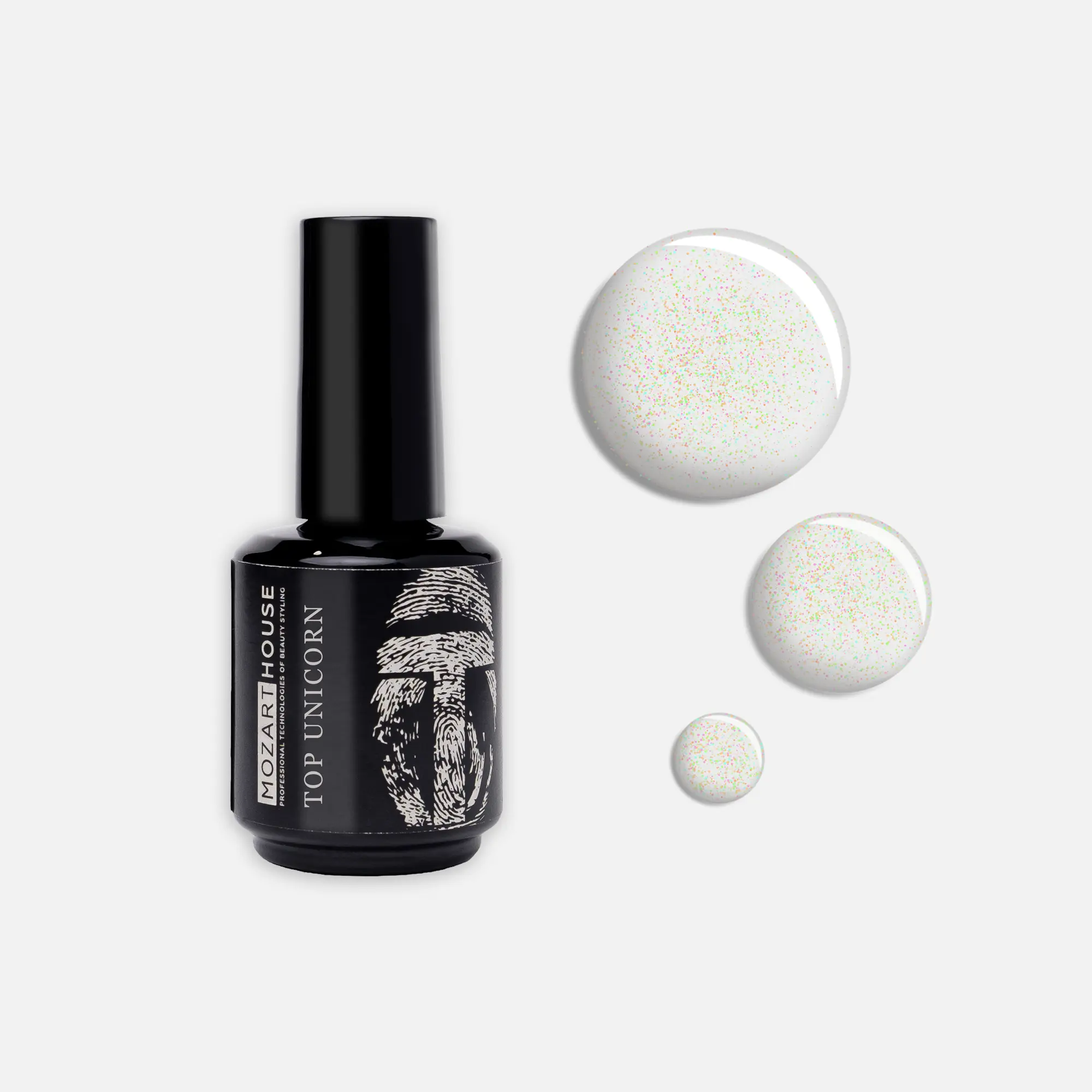 Топовое покрытие GEL POLISH TOP UNICORN, 15 мл