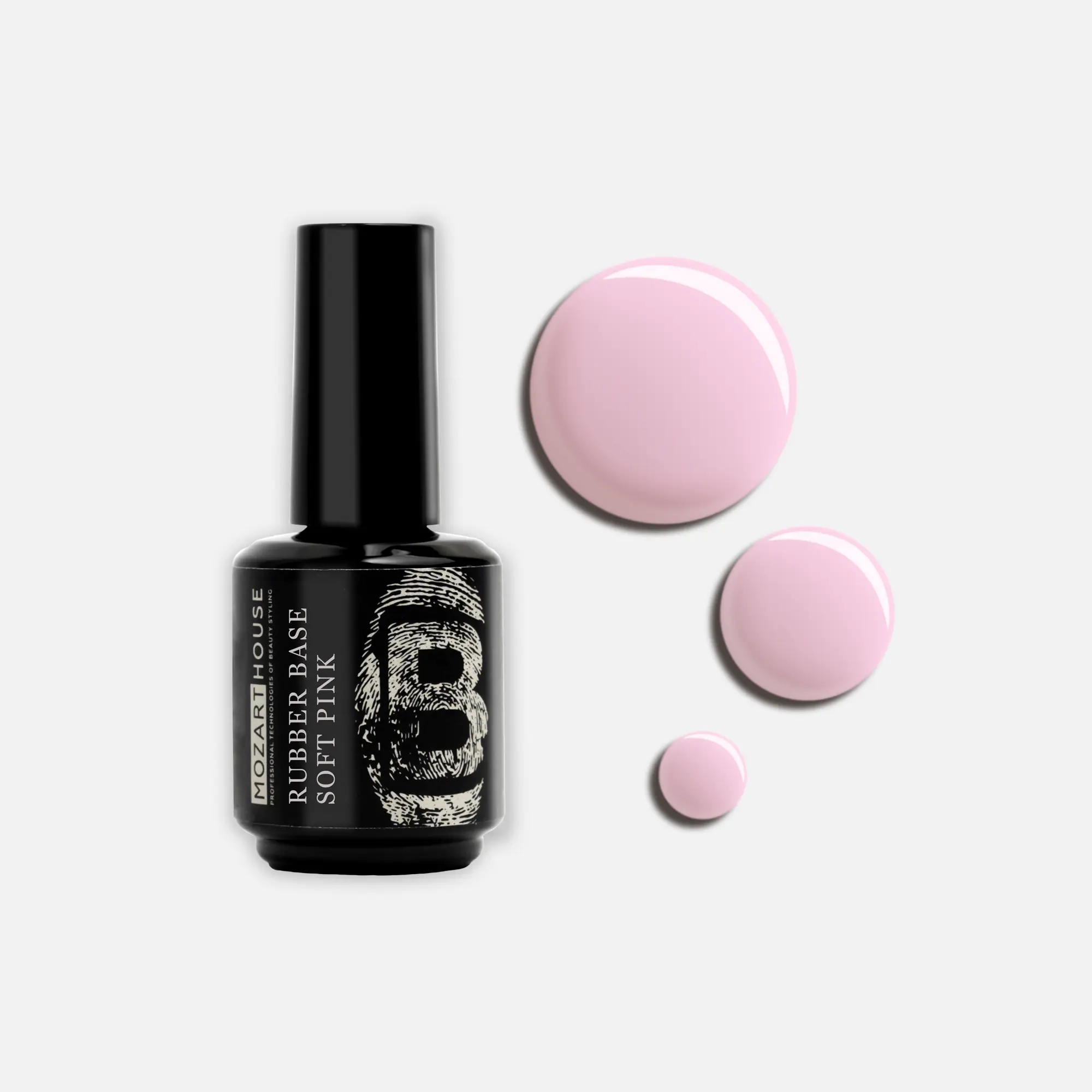 Базовое покрытие GEL POLISH Rubber Base Soft Pink, 15 мл
