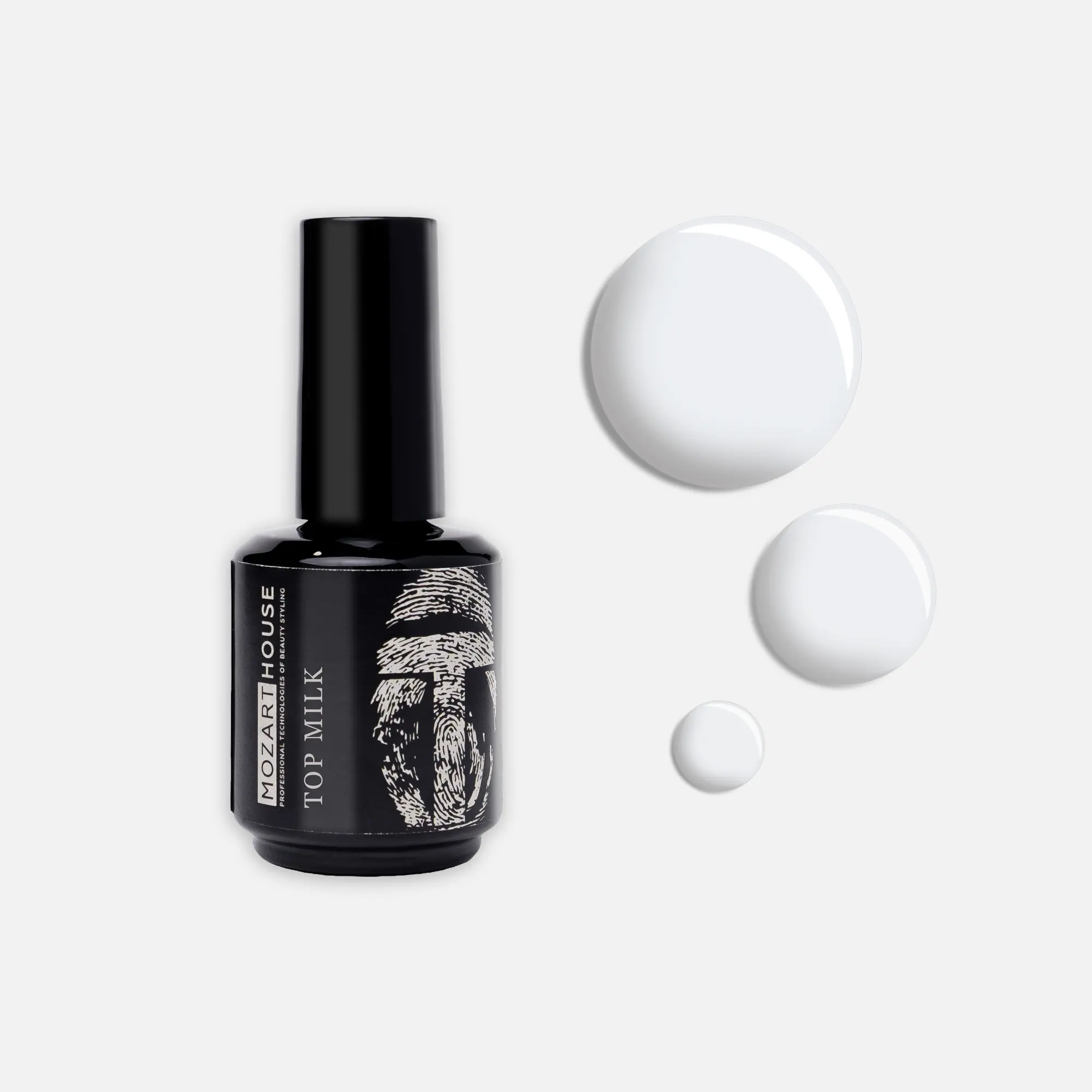 Топовое покрытие GEL POLISH TOP MILK, 15 мл
